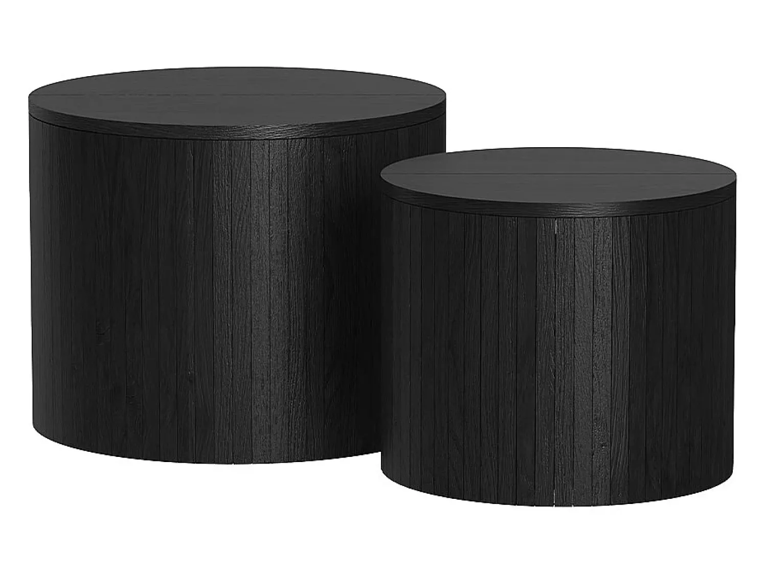 Mesa De Centro|Vicco Couchtisch-Set carvalho/ 48x48x38 tavilo Preto