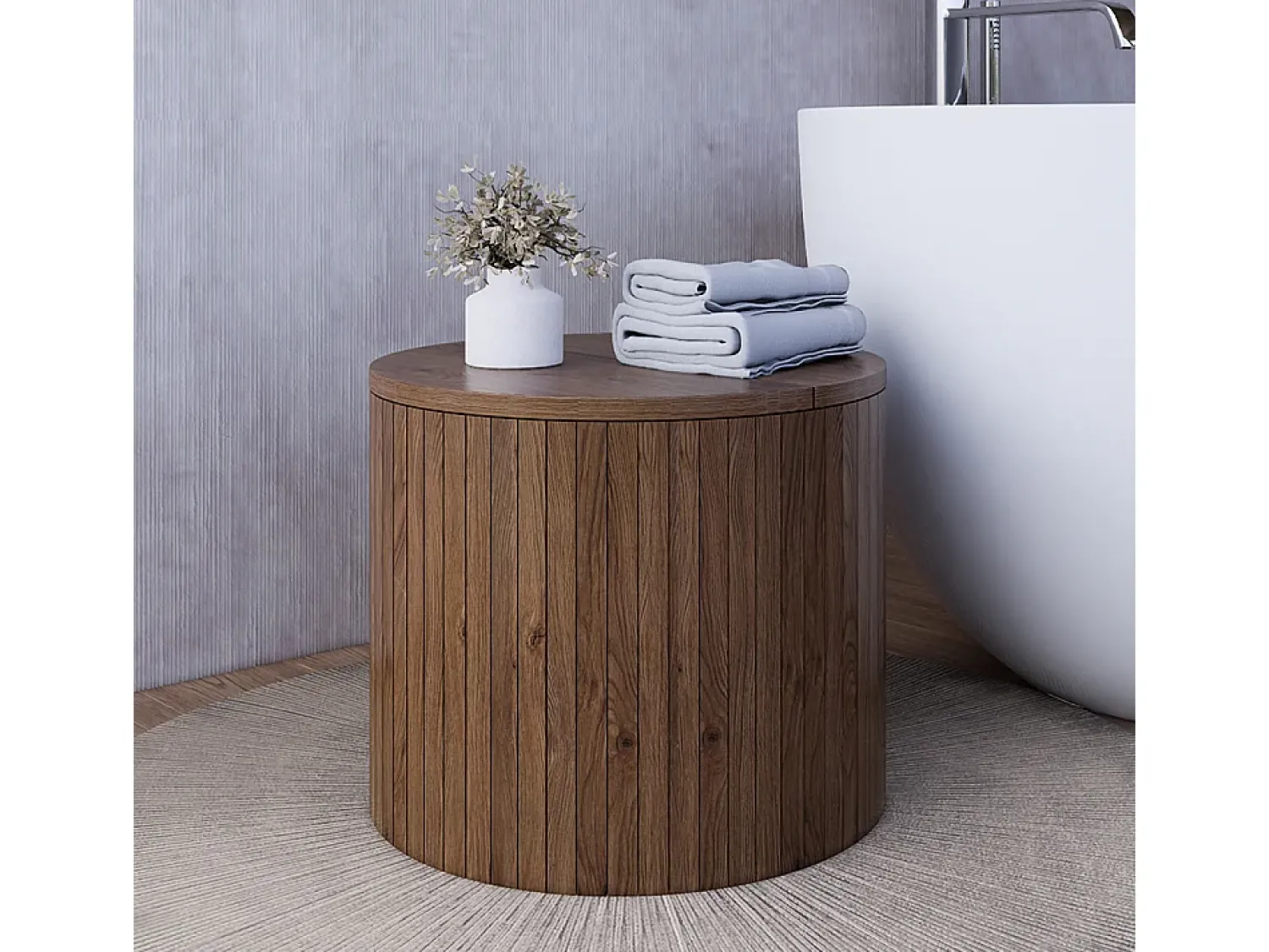 Mesa De Centro*Vicco Couchtisch-Set noz 48x48x38 tavilo Natural escuro