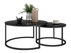 Best Vicco Couchtisch-Set alto brilho 77x77x39.5 montreal Preto