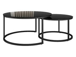 Best Vicco Couchtisch-Set alto brilho 77x77x39.5 montreal Preto