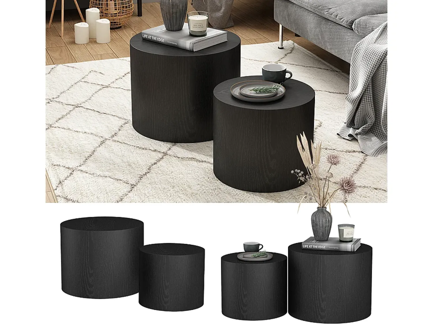 Vicco Couchtisch-Set 48x48x38 giva^ Mesa De Centro