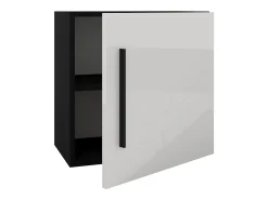 Prateleira| Cube haaus Kos, 1 porta, /Blanc Brillant, MDF, 50 x 30 x 50 cm Preto