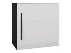 Prateleira| Cube haaus Kos, 1 porta, /Blanc Brillant, MDF, 50 x 30 x 50 cm Preto