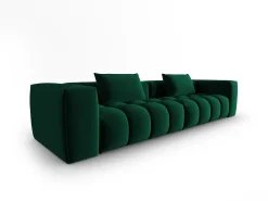 Sofá|CXL by Christian Lacroix - Sofá modular "Lorella" 5 lugares em veludo verde garrafa - 290x85x70cm Verde pinho