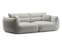 Sofá|CXL by Christian Lacroix - Sofá modular "Maurie" 4 lugares em tecido chenille cinza claro - 264x107x90cm Cinzento claro