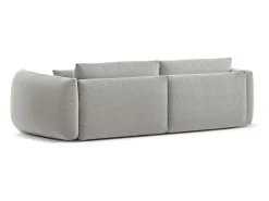 Sofá|CXL by Christian Lacroix - Sofá modular "Maurie" 4 lugares em tecido chenille cinza claro - 264x107x90cm Cinzento claro