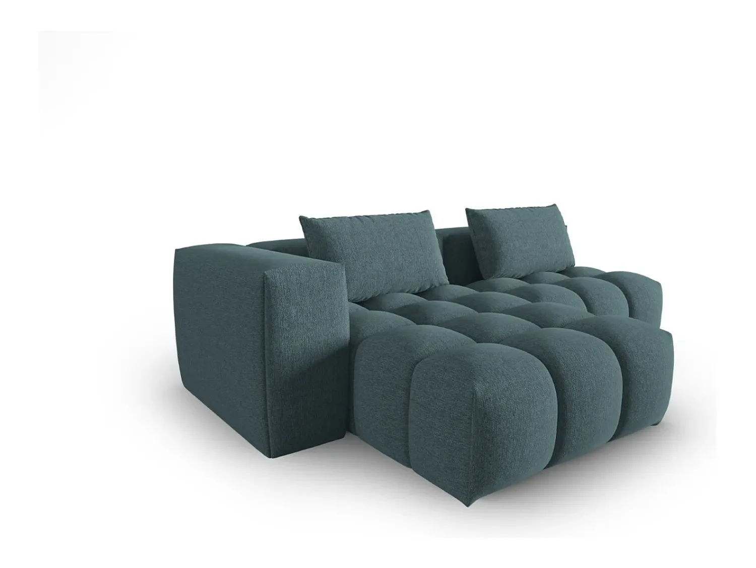 Sofá|CXL by Christian Lacroix - Sofá modular de canto esquerdo "Lorella" 3 lugares em tecido estrutural - 205x145x70cm Azul claro