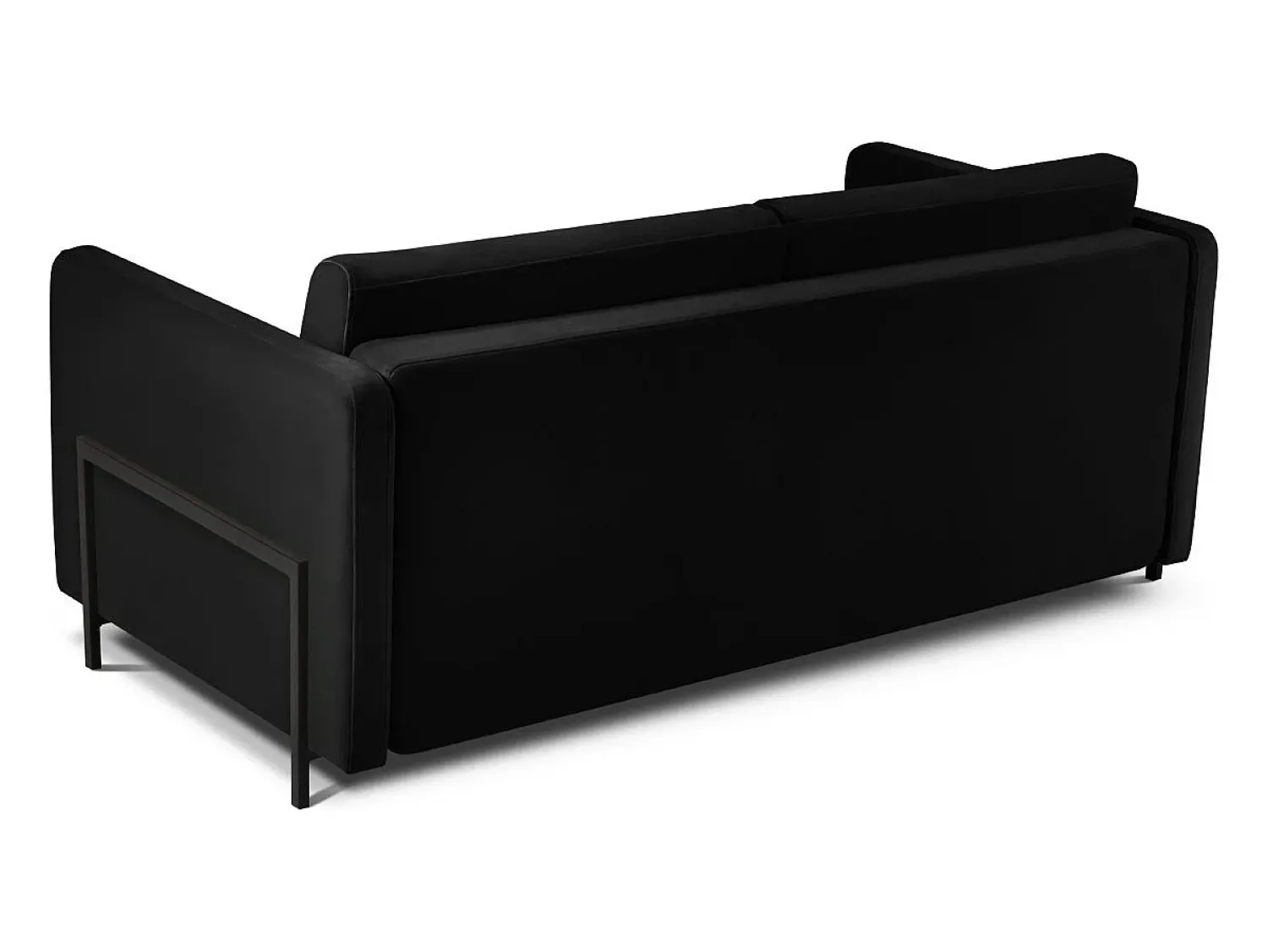 Sofá|CXL by Christian Lacroix - Sofá-cama "Yanis" 2 lugares em veludo - 182x102x80cm Preto