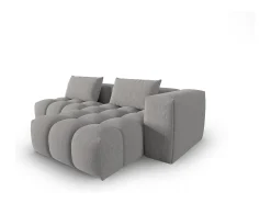 CXL by Christian Lacroix - Sofá modular de canto direito "Lorella" 3 lugares em tecido estrutural escuro - 205x145x70cm Bege