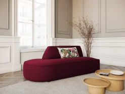 Sofá|CXL by Christian Lacroix - Sofá modular virado para a esquerda "Charles" 2 lugares em veludo - 181x93x69cm Vermelho