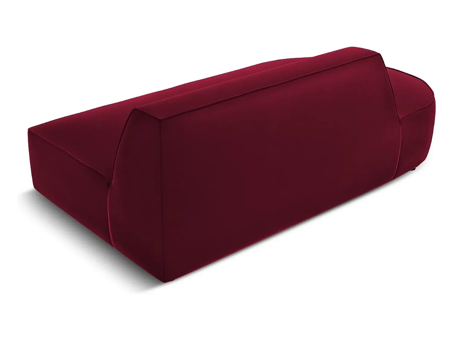 Sofá|CXL by Christian Lacroix - Sofá modular virado para a esquerda "Charles" 2 lugares em veludo - 181x93x69cm Vermelho