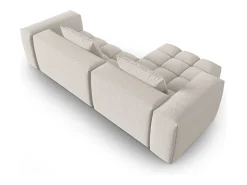 Sofá*CXL by Christian Lacroix - Sofá modular de canto esquerdo "Lorella" 3 lugares em tecido estrutural - 260x145x70cm Bege