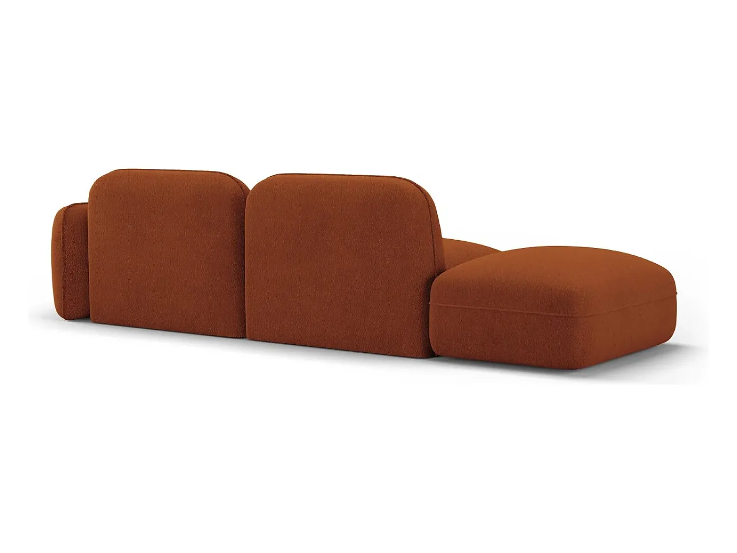 Best CXL by Christian Lacroix - Sofá modular virado para a esquerda "Lucien" 3 lugares em veludo - 295x90x70cm Terracota