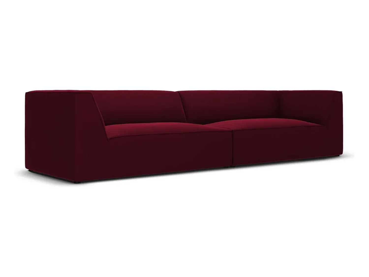 Hot CXL by Christian Lacroix - Sofá "Charles" 4 lugares em veludo - 302x93x69cm Vermelho
