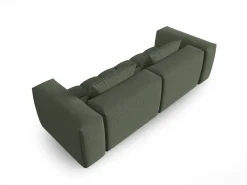 Sofá|CXL by Christian Lacroix - Sofá modular "Lorella" 3 lugares em tecido estrutural verde oliva escuro - 230x85x70cm Verde pinho