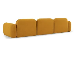 Sofá|CXL by Christian Lacroix - Sofá modular "Lucien" 4 lugares em veludo mostarda - 320x90x70cm Amarelo mostarda
