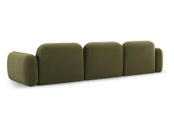 Clearance CXL by Christian Lacroix - Sofá modular "Lucien" 4 lugares em veludo - 320x90x70cm Verde claro