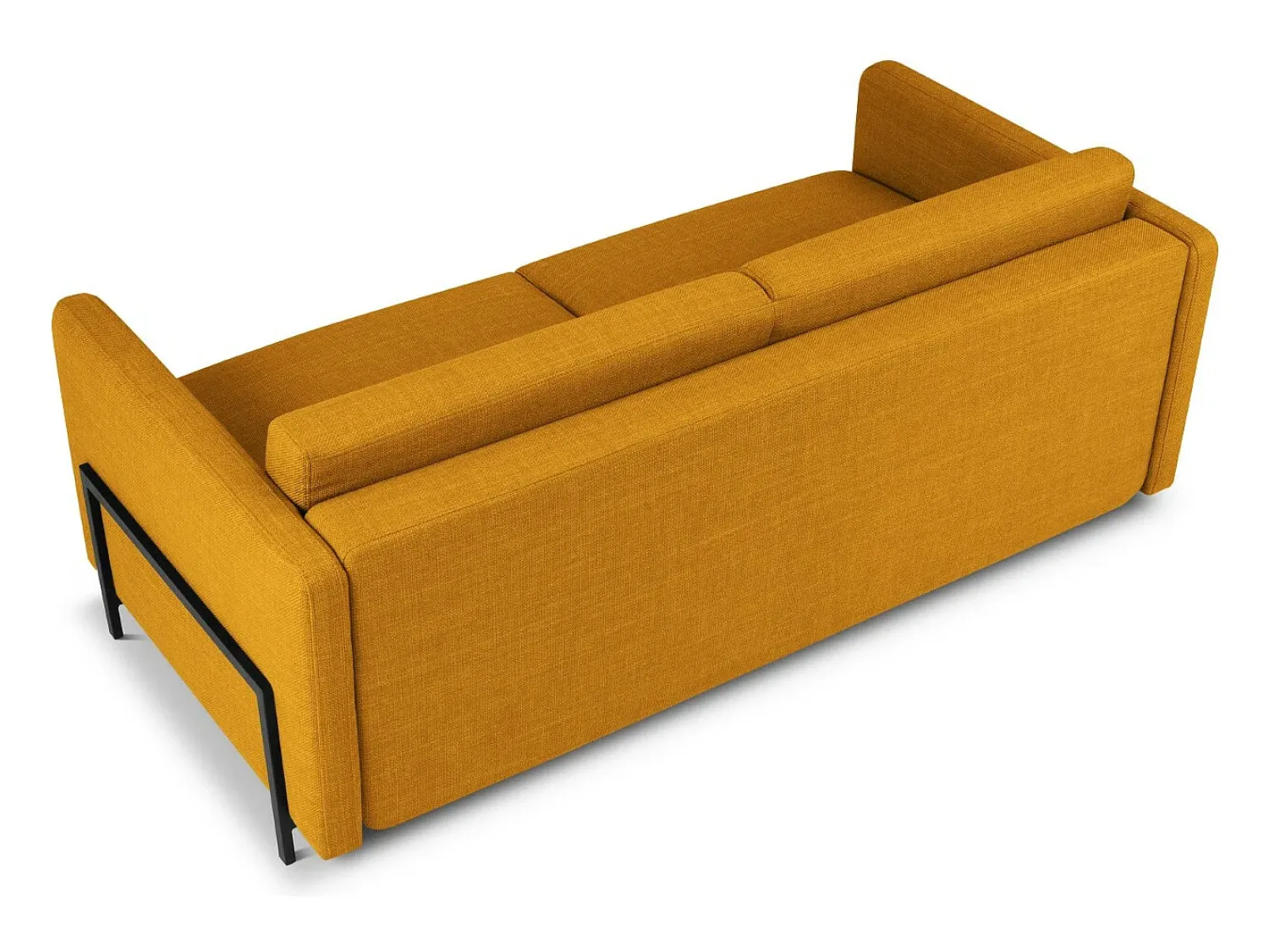 New CXL by Christian Lacroix - Sofá-cama "Yanis" 3 lugares em tecido estrutural - 202x102x80cm Dourado