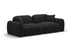 Sofá|CXL by Christian Lacroix - Sofá modular "Lucien" 3 lugares em veludo carvão - 230x90x70cm Cinza antracite