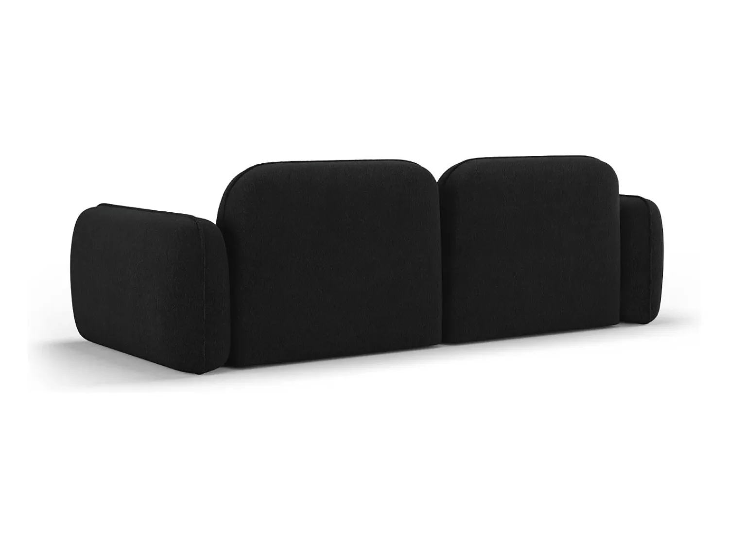 Sofá|CXL by Christian Lacroix - Sofá modular "Lucien" 3 lugares em veludo carvão - 230x90x70cm Cinza antracite
