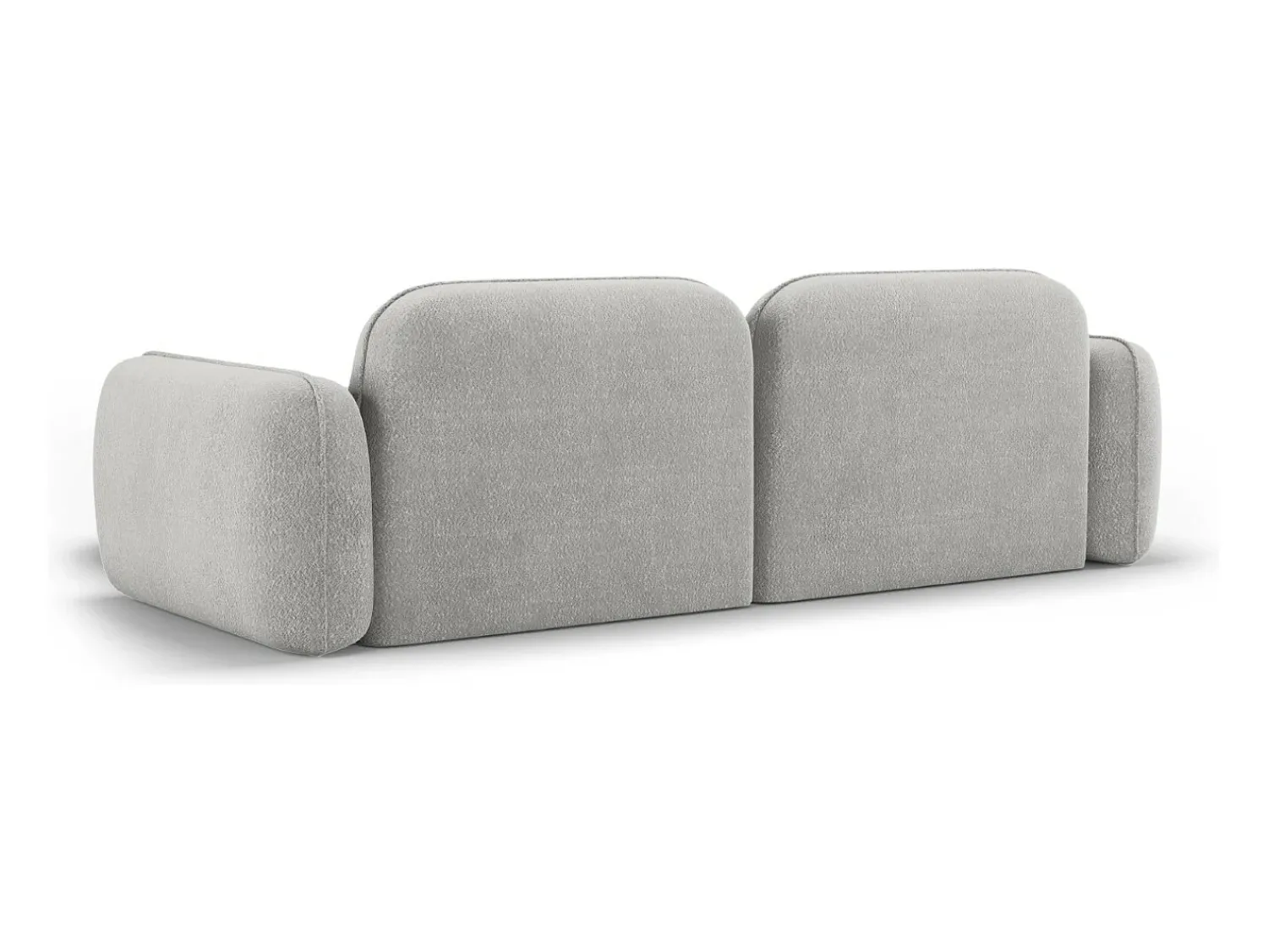 Online CXL by Christian Lacroix - Sofá modular de canto direito "Lucien" 3 lugares em veludo cinza claro - 230x165x70cm Cinzento claro