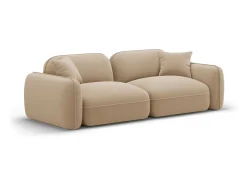 CXL by Christian Lacroix - Sofá modular "Lucien" 3 lugares em veludo areia - 230x90x70cm^ Sofá