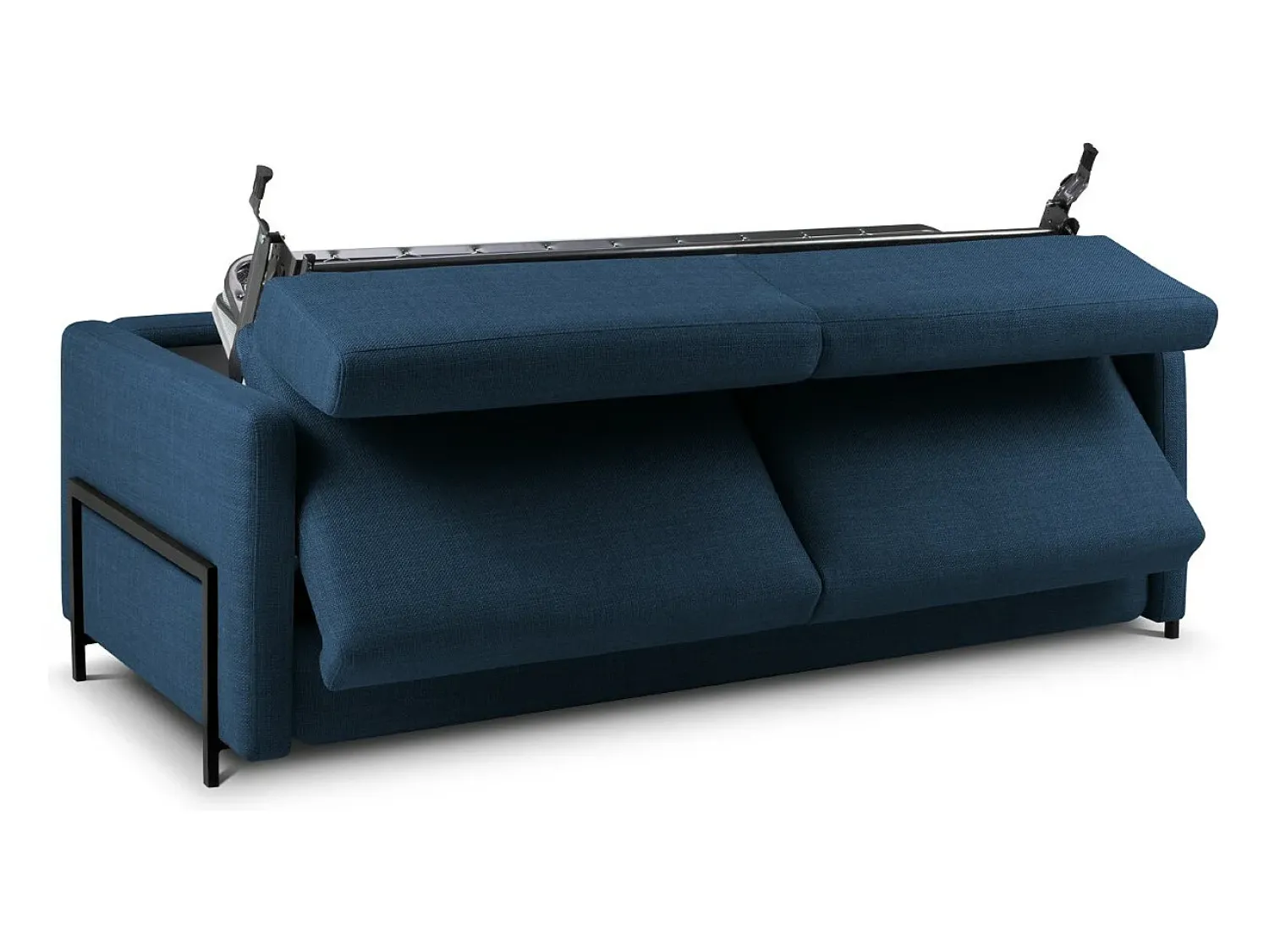 Sofá|CXL by Christian Lacroix - Sofá-cama "Yanis" 3 lugares em tecido estrutural - 202x102x80cm Azul