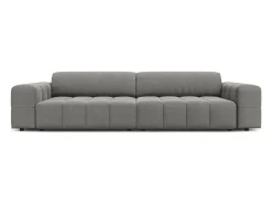 Sale CXL by Christian Lacroix - Sofá "Luc" 4 lugares em veludo cinza claro - 244x102x70cm Cinzento claro