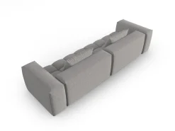 Sofá*CXL by Christian Lacroix - Sofá modular "Lorella" 5 lugares em tecido estrutural escuro - 290x85x70cm Bege