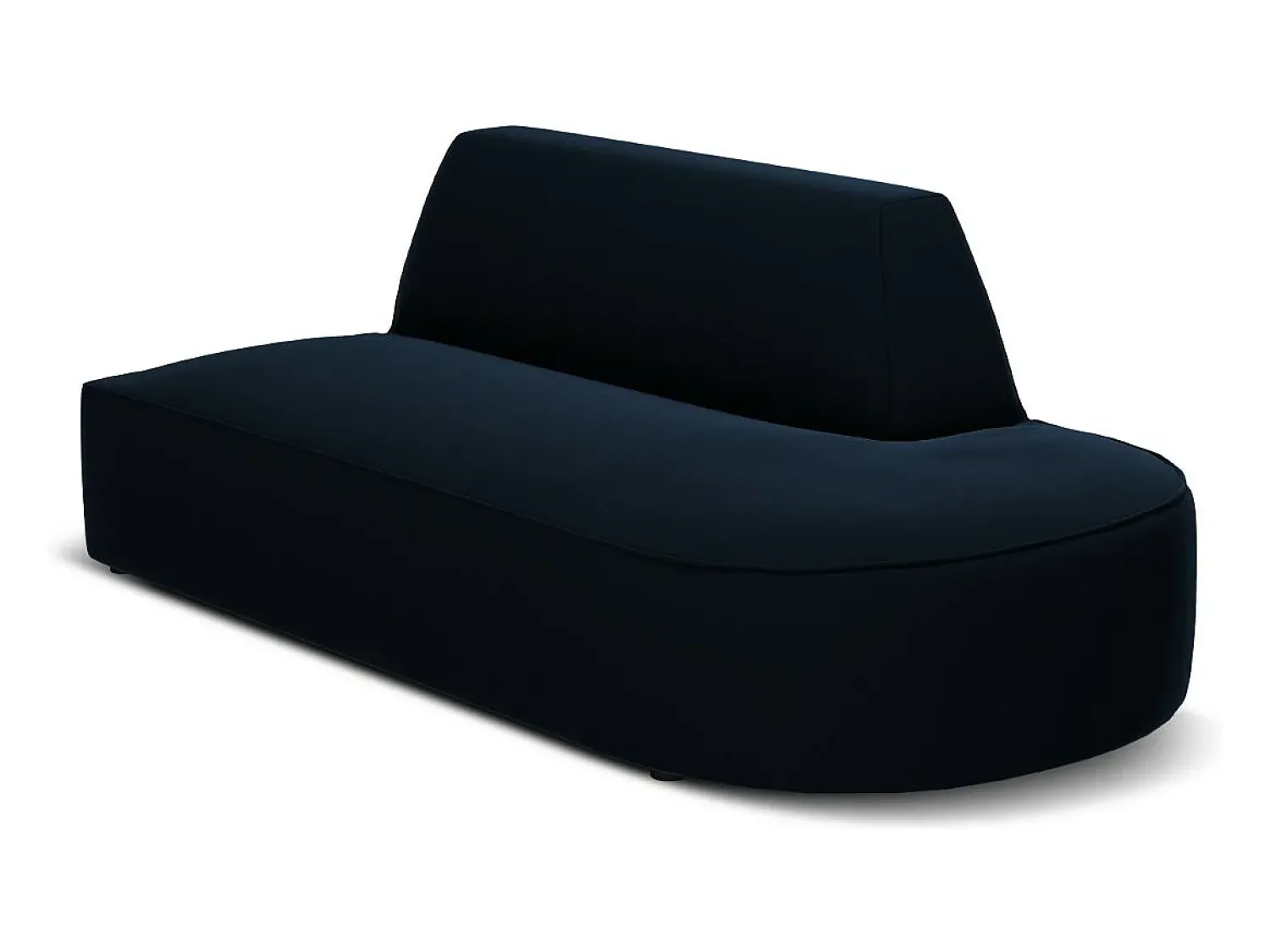 Sofá*CXL by Christian Lacroix - Sofá modular direito "Charles" 2 lugares em veludo - 181x93x69cm Azul escuro