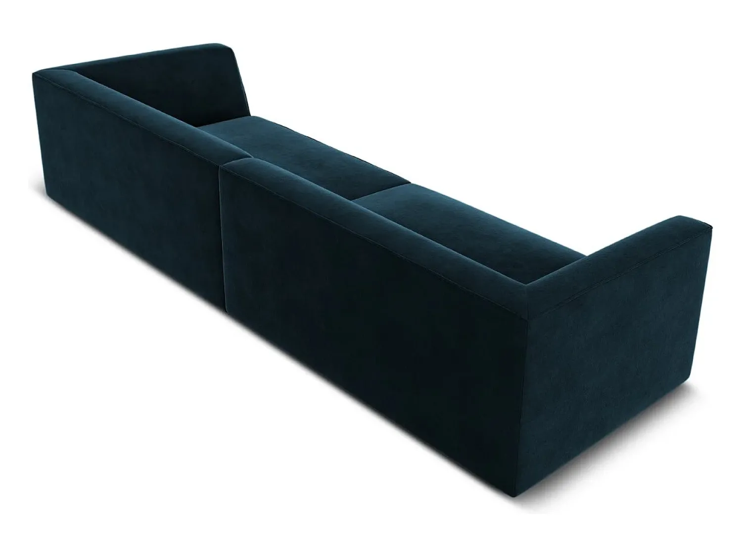 Clearance CXL by Christian Lacroix - Sofá "Charles" 4 lugares em veludo petróleo escuro - 302x93x69cm Verde esmeralda