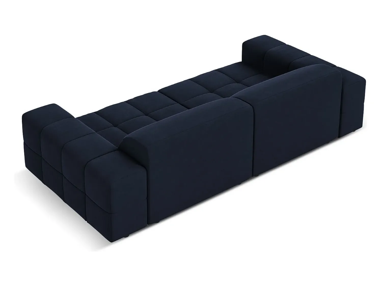 Sofá|CXL by Christian Lacroix - Sofá "Luc" 3 lugares em veludo - 204x102x70cm Azul escuro