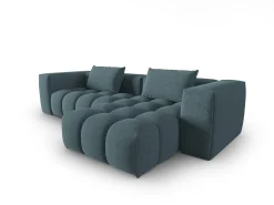 Discount CXL by Christian Lacroix - Sofá modular de canto direito "Lorella" 3 lugares em tecido estrutural - 260x145x70cm Azul claro