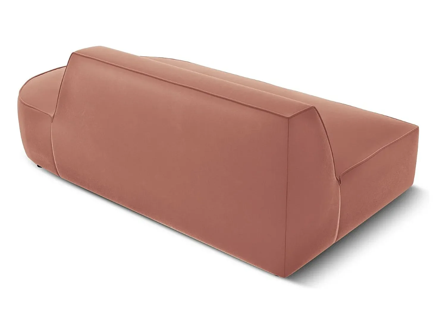 Sofá*CXL by Christian Lacroix - Sofá modular direito "Charles" 2 lugares em veludo - 181x93x69cm Rosa