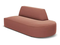 Sofá*CXL by Christian Lacroix - Sofá modular direito "Charles" 2 lugares em veludo - 181x93x69cm Rosa