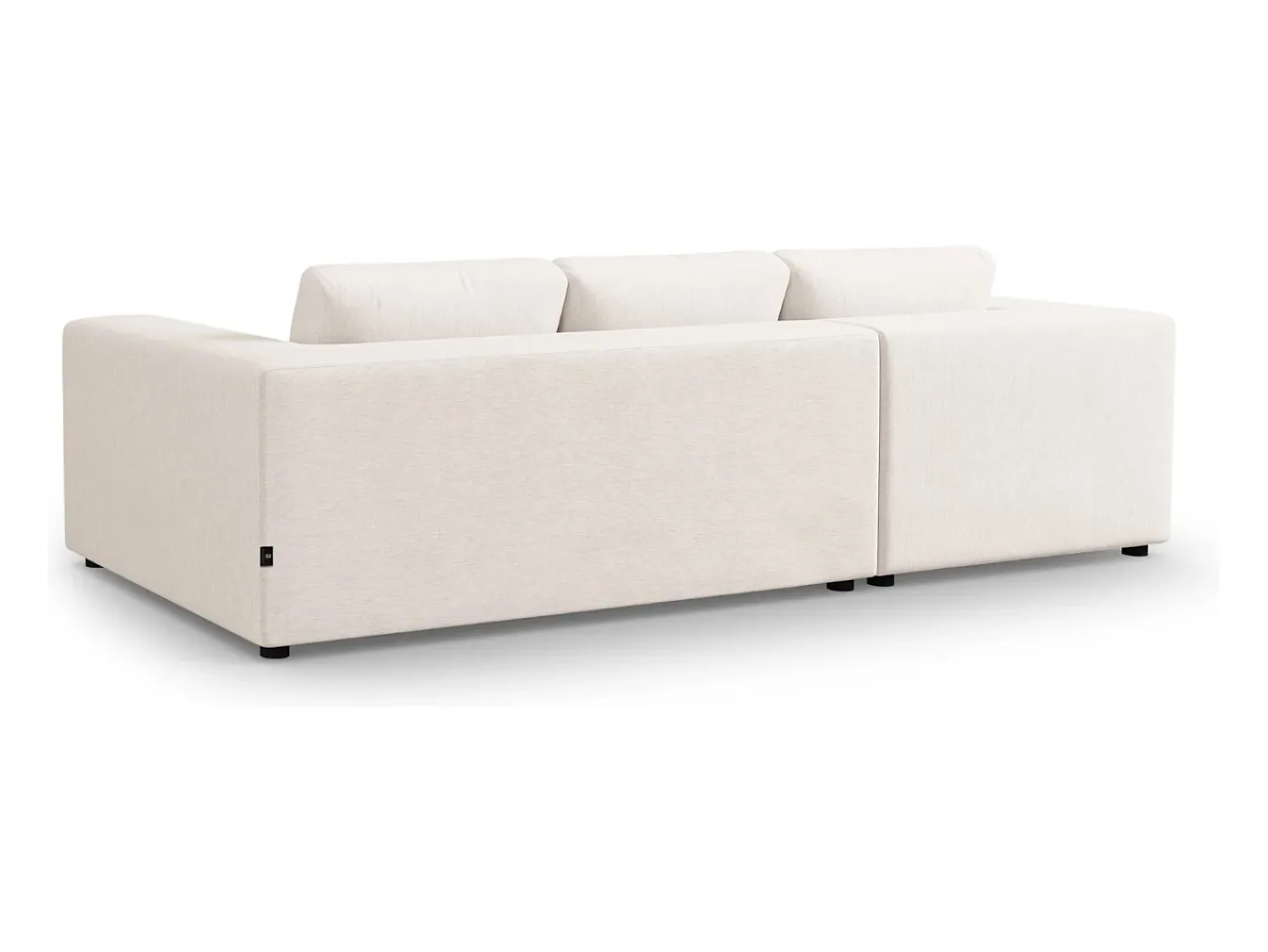 Outlet CXL by Christian Lacroix - Sofá de canto esquerdo "Tendance" 5 lugares em tecido estrutural - 282x174x72cm Branco