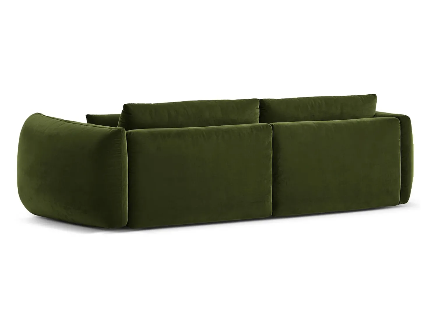 Sofá|CXL by Christian Lacroix - Sofá modular "Maurie" 4 lugares em veludo exército - 264x107x90cm Verde