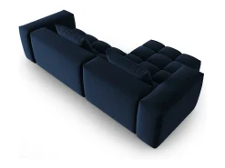 CXL by Christian Lacroix - Sofá modular de canto esquerdo "Lorella" 3 lugares em veludo azul real - 260x145x70cm^ Sofá