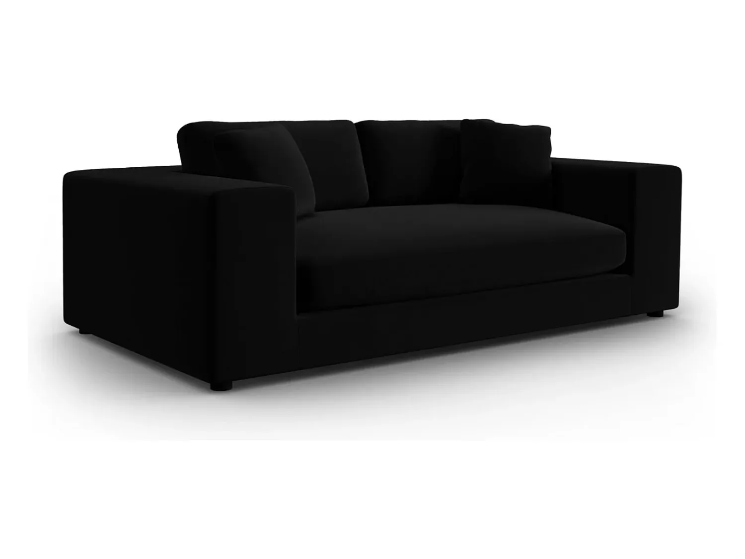 CXL by Christian Lacroix - Sofá "Tendance" 3 lugares em veludo - 220x122x72cm Preto