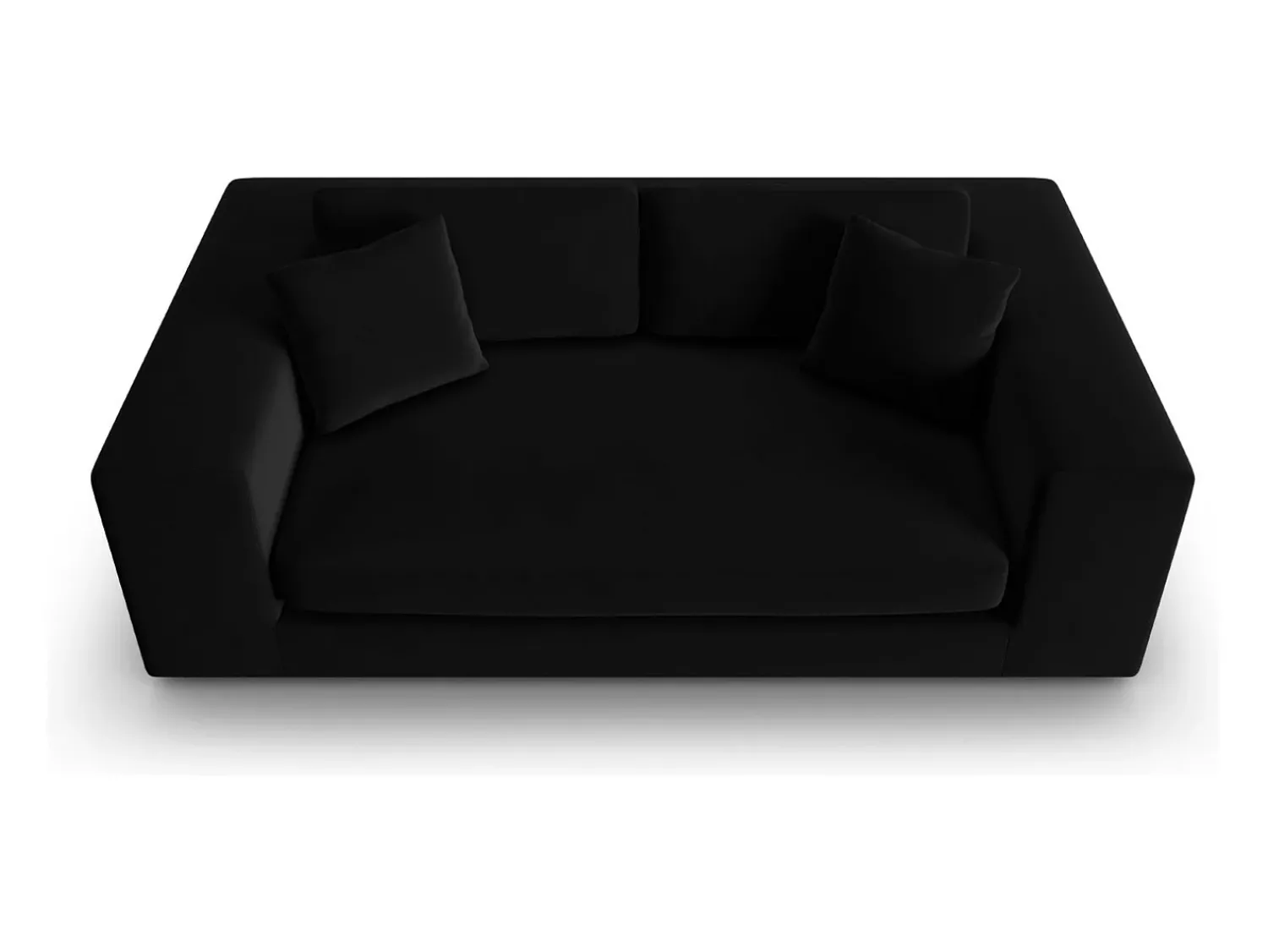 CXL by Christian Lacroix - Sofá "Tendance" 3 lugares em veludo - 220x122x72cm Preto