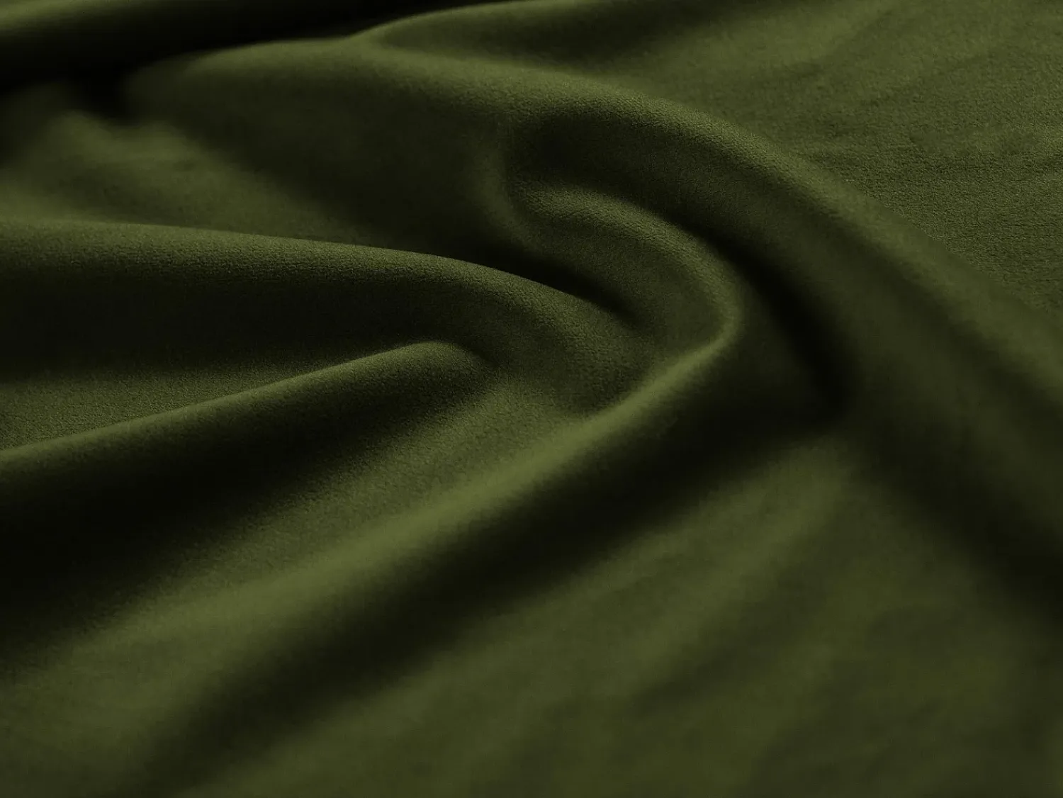 CXL by Christian Lacroix - Sofá modular "Maurie" 3 lugares em veludo exército - 224x107x90cm^ Sofá