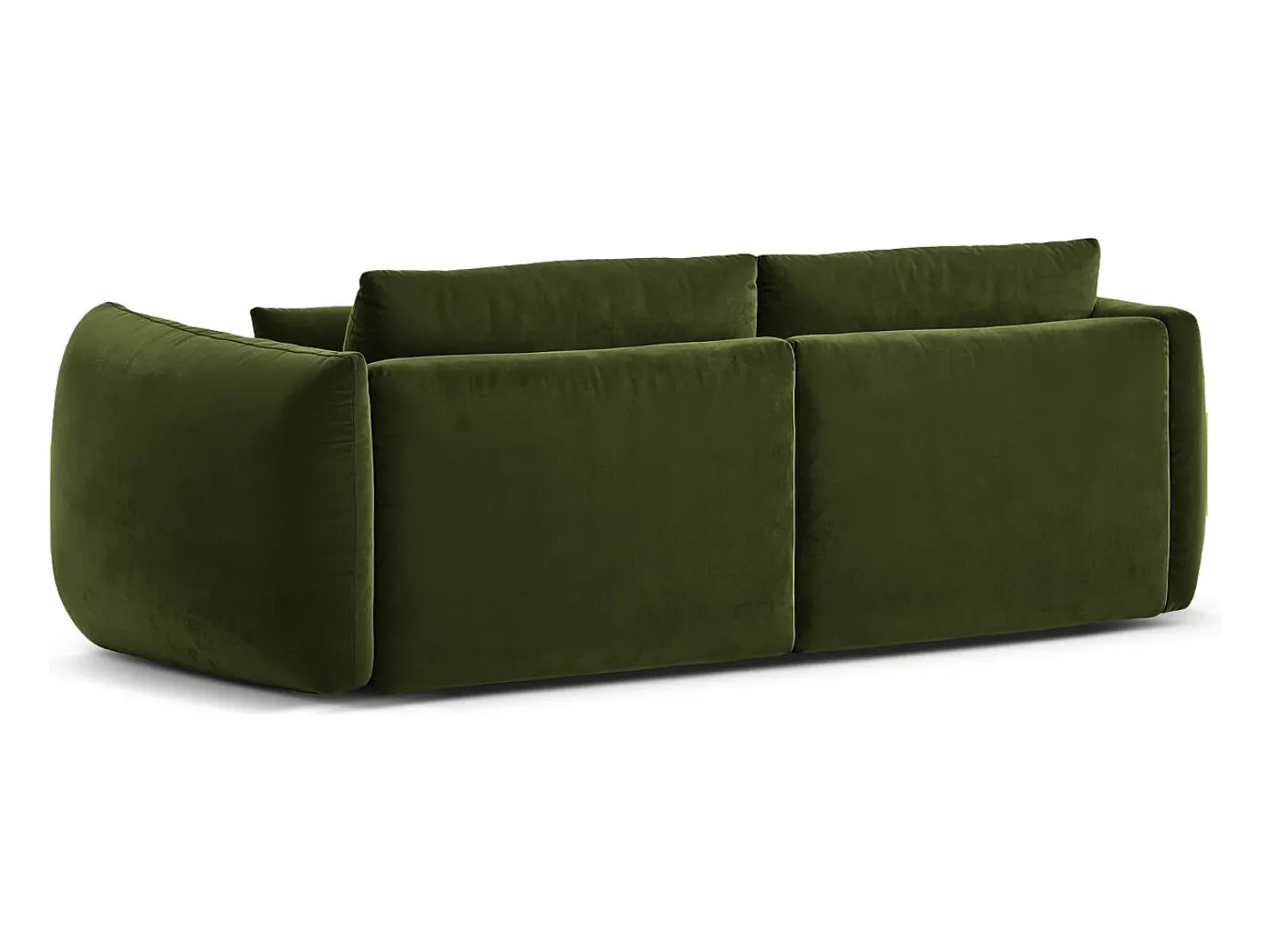 CXL by Christian Lacroix - Sofá modular "Maurie" 3 lugares em veludo exército - 224x107x90cm^ Sofá