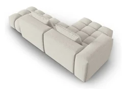Online CXL by Christian Lacroix - Sofá modular de canto esquerdo "Lorella" 4 lugares em tecido estrutural - 265x145x70cm Bege