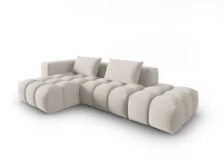 Online CXL by Christian Lacroix - Sofá modular de canto esquerdo "Lorella" 4 lugares em tecido estrutural - 265x145x70cm Bege