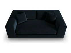 Clearance CXL by Christian Lacroix - Sofá "Tendance" 3 lugares em veludo - 220x122x72cm Azul escuro
