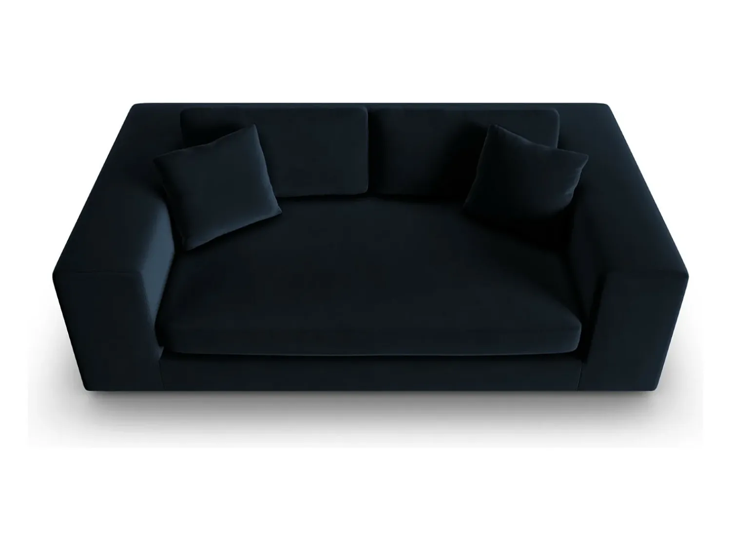 Clearance CXL by Christian Lacroix - Sofá "Tendance" 3 lugares em veludo - 220x122x72cm Azul escuro