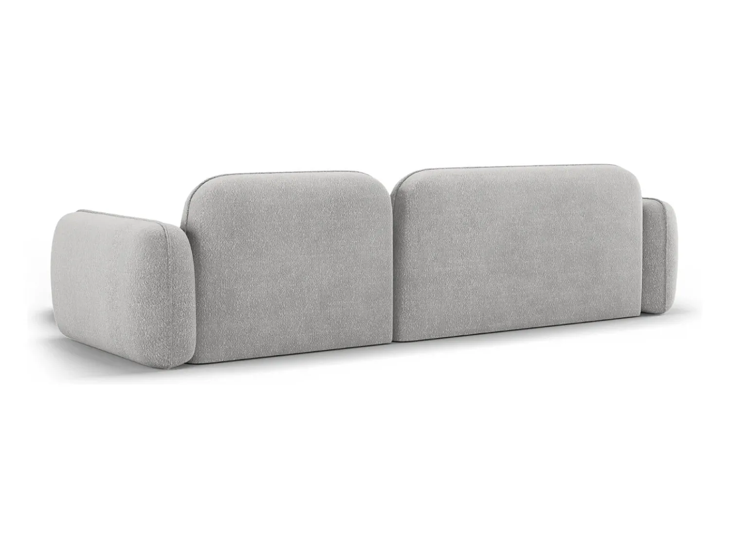 Sofá*CXL by Christian Lacroix - Sofá modular de canto direito "Lucien" 4 lugares em veludo cinza claro - 275x165x70cm Cinzento claro