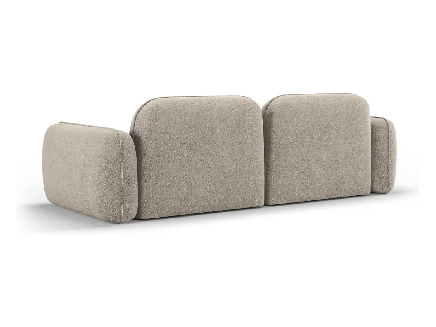 Sofá|CXL by Christian Lacroix - Sofá modular "Lucien" 3 lugares em veludo escuro - 230x90x70cm Bege