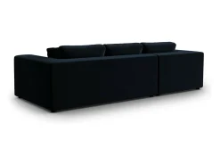 Outlet CXL by Christian Lacroix - Sofá de canto esquerdo "Tendance" 5 lugares em veludo - 282x174x72cm Azul escuro