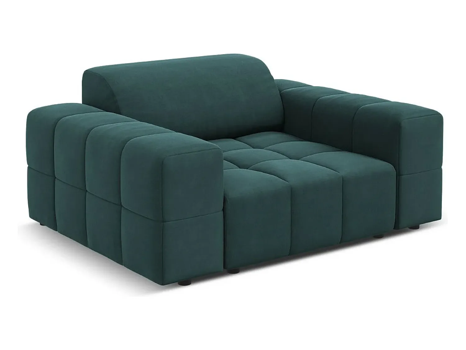 CXL by Christian Lacroix - Poltrona "Luc" em veludo petróleo - 124x102x70cm^ Poltrona